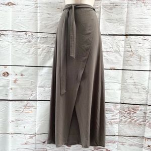FOREVER 21 Olive Drab Belted Wrap Maxi Skirt S